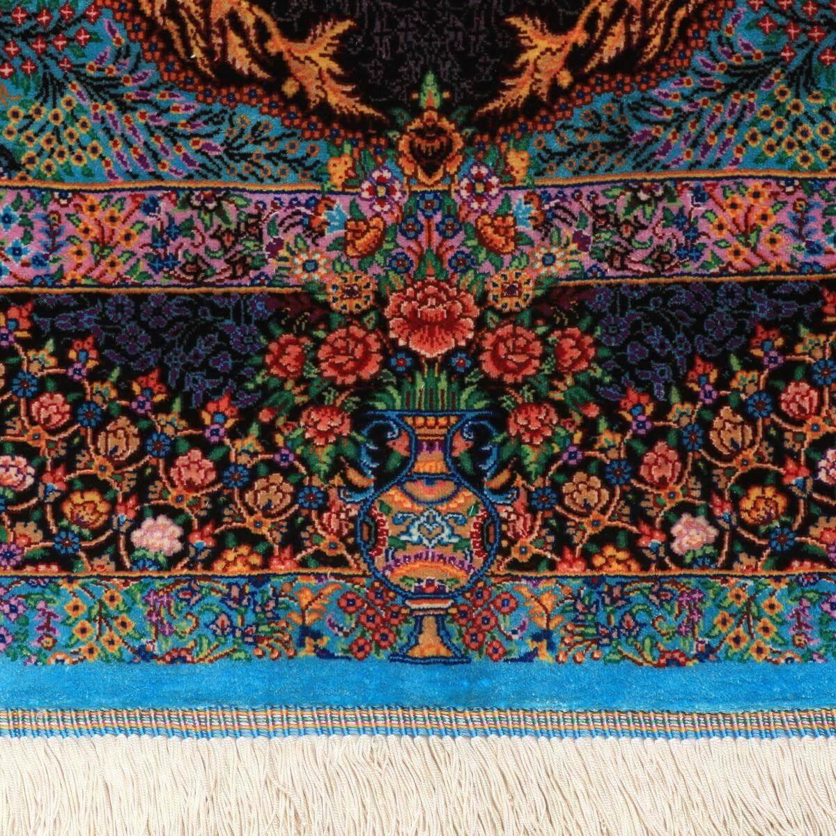 高級ペルシャ絨毯 (エスファハーニヤン工房 128番) 155×99cm（FN-70358