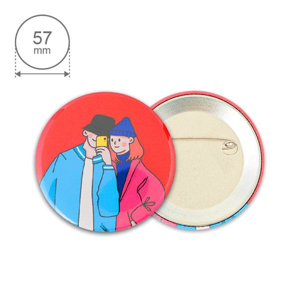 オリジナル 缶バッジ φ57mm【最安値26円】｜オリジナルグッズ・販売品