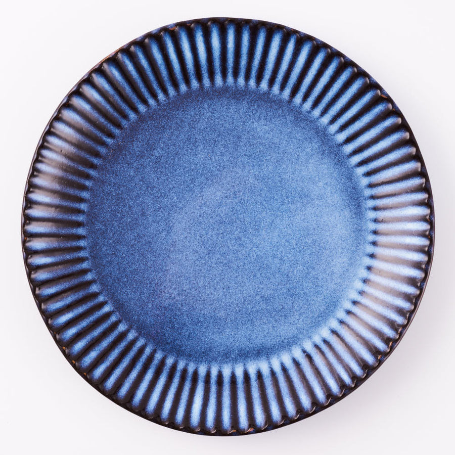 萩焼 松光山 輪花7寸皿 青萩釉 ¥3,630 大人の焼き物