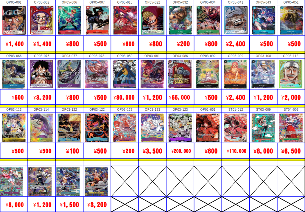 ワンピースカード 強化買取情報！！ | おたちゅう。秋葉原5号店GO!GO