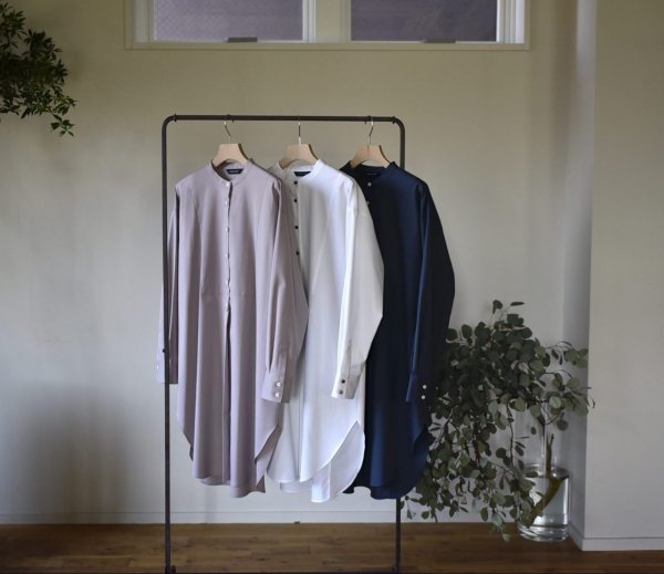 シワになりにくい胸元切り替えロングシャツ – OURHOME