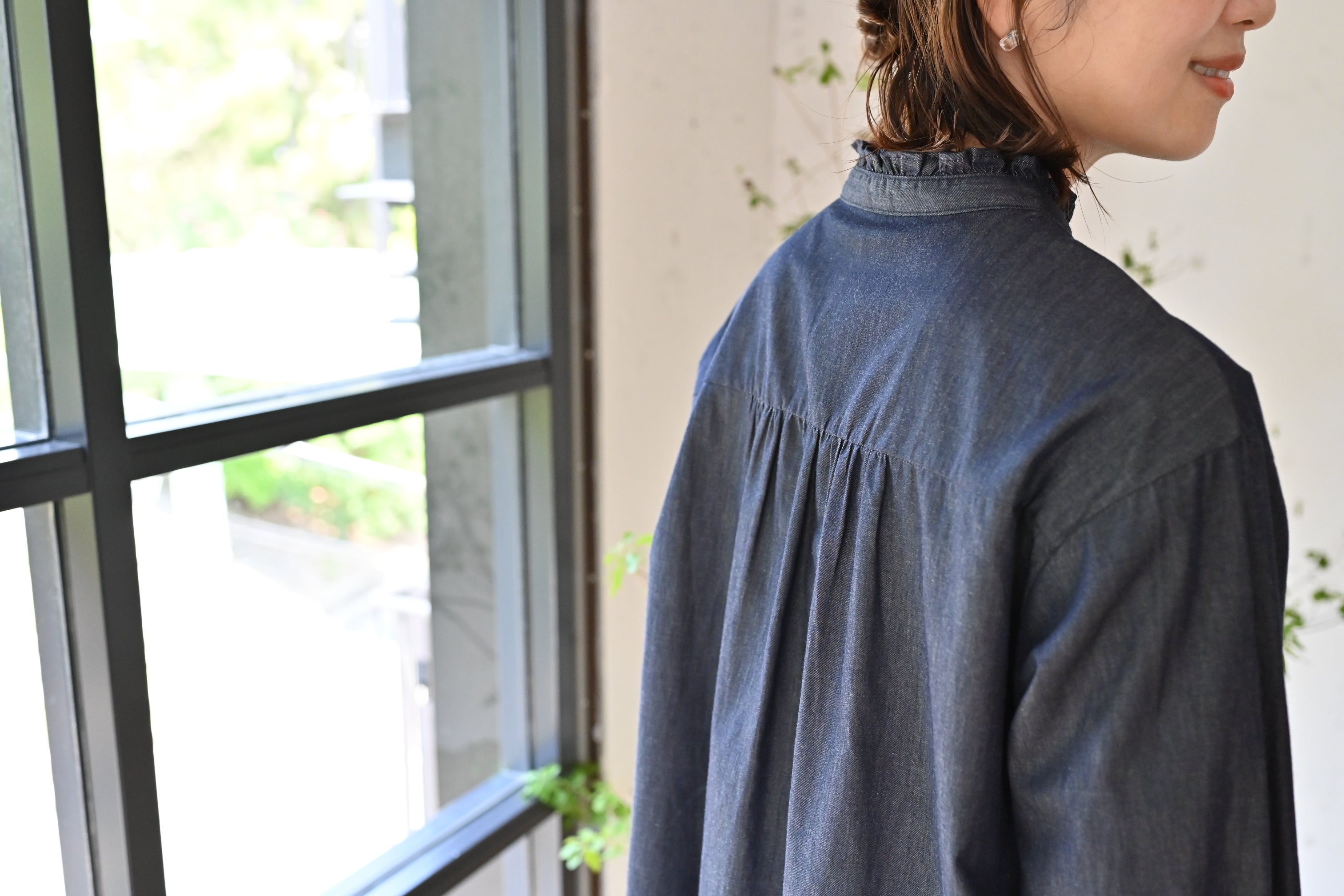 播州織のフリルブラウス – OURHOME