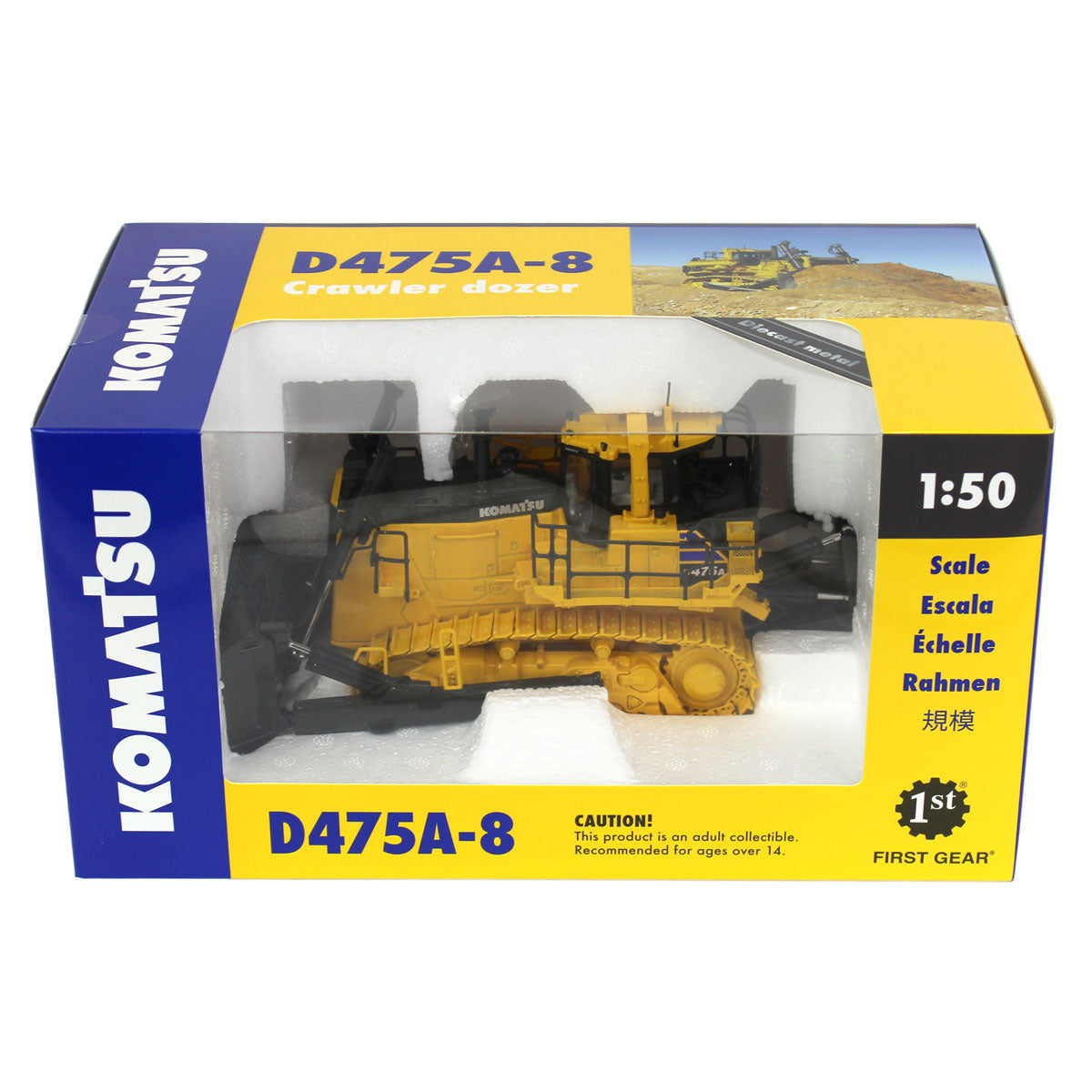 1/50 Komatsu D475A-8 Dozer with Ripper by First Gear — Outback Toys