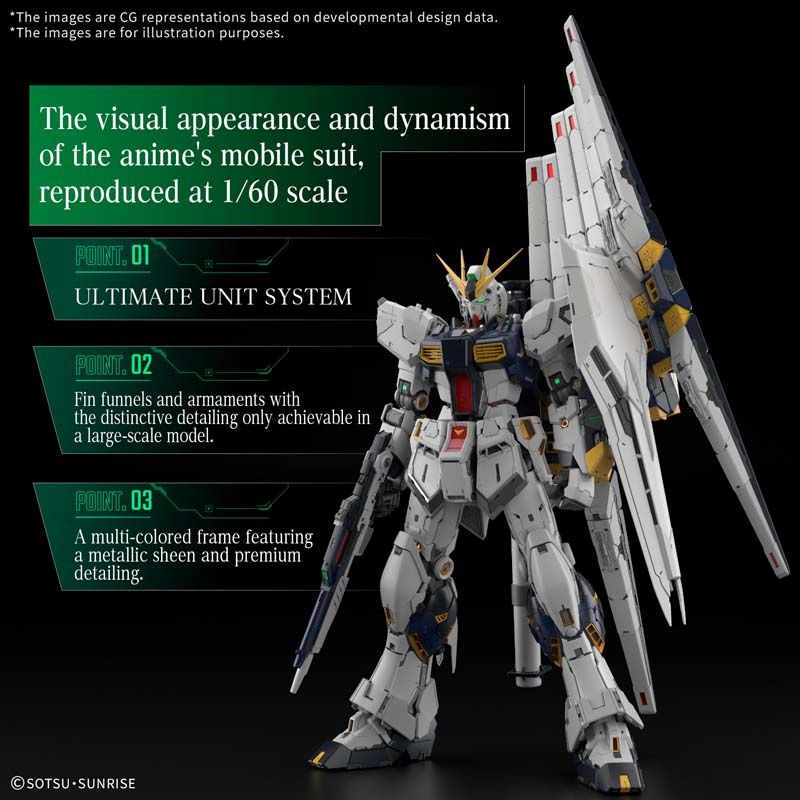 PG UNLEASHED 1/60 ν GUNDAM | PREMIUM BANDAI USA [Official] Online
