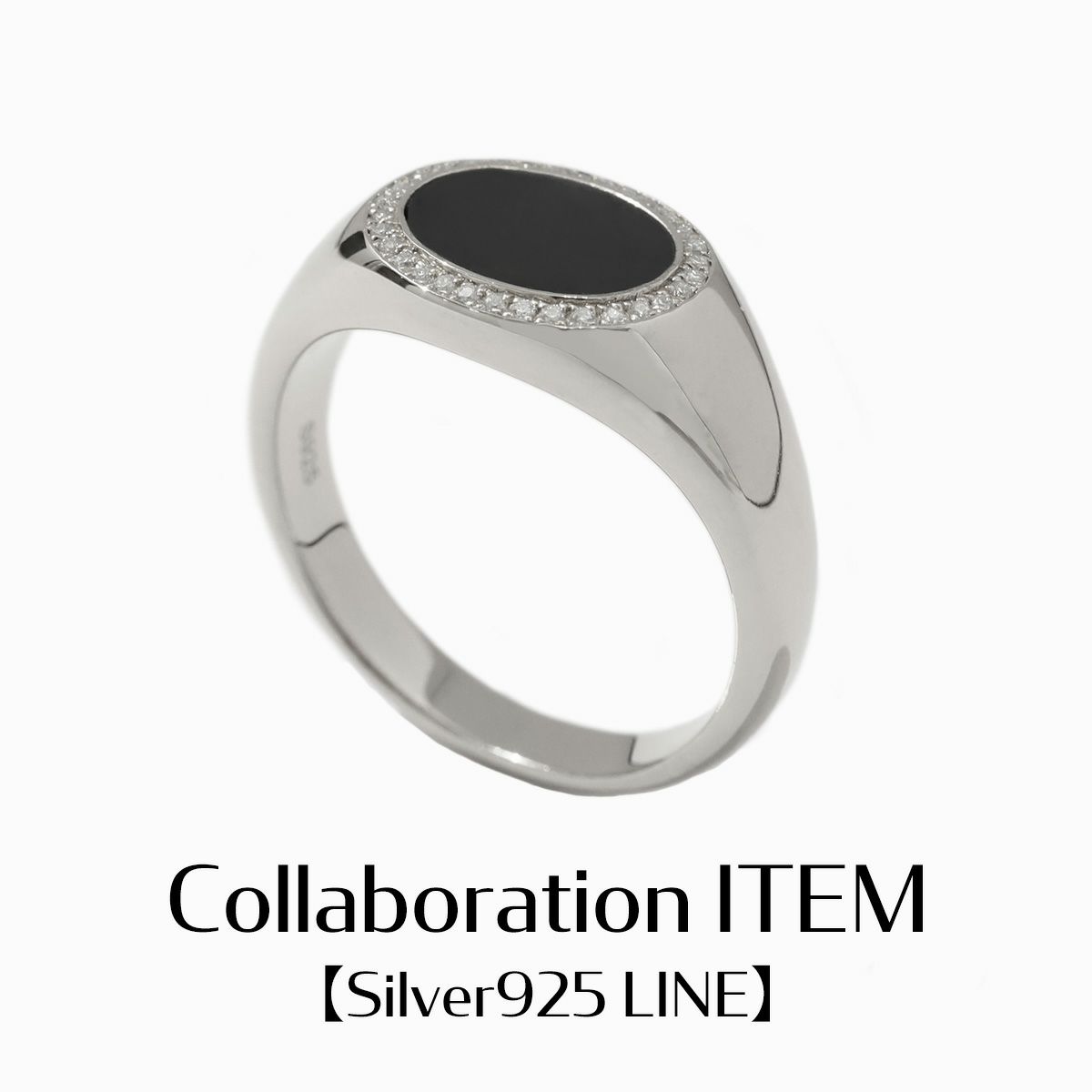 Black College Ring【Silver925 LINE】（Silver） | Infaction