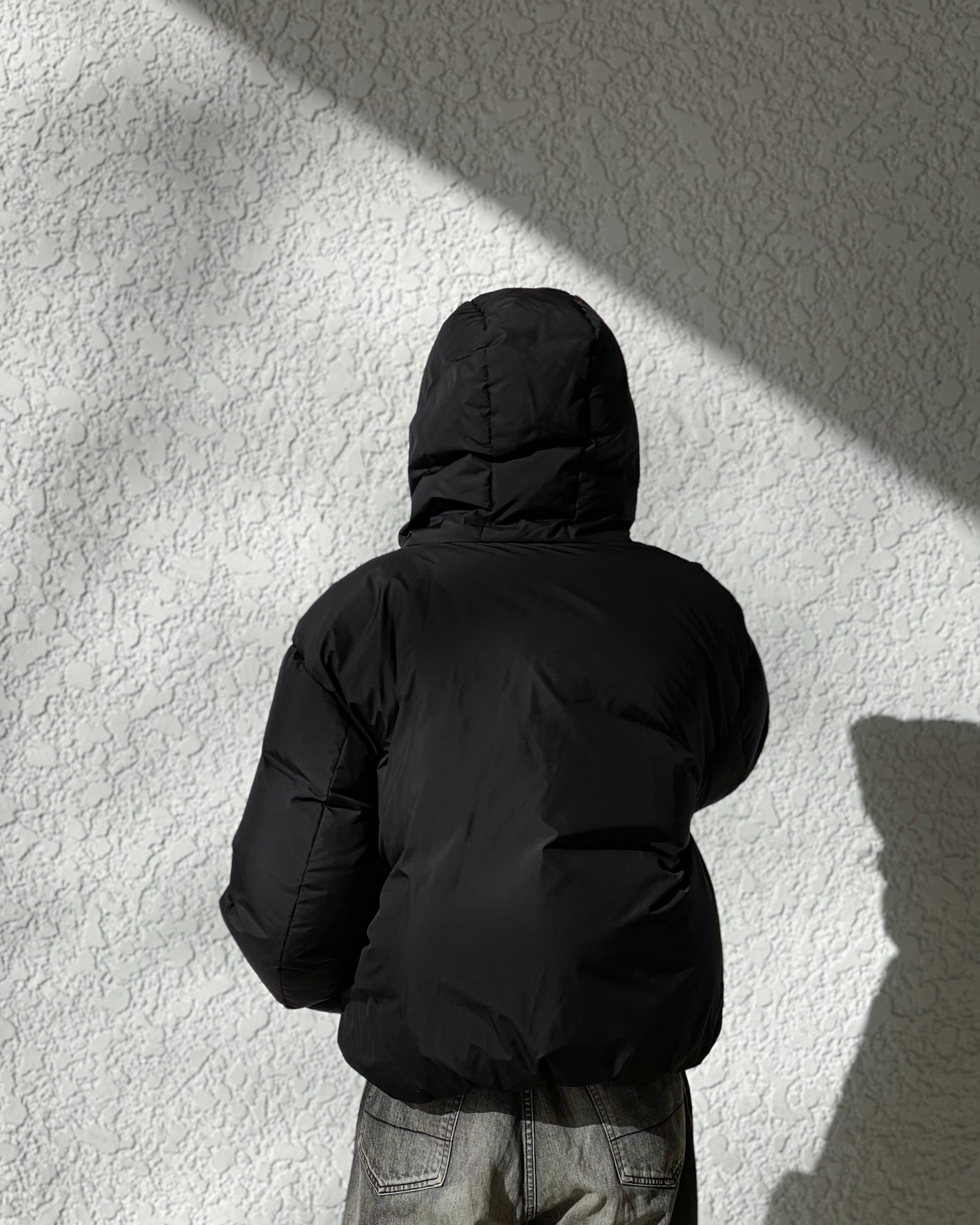 AMOMENTO】HOODED DOWN PUFFER - BLACK