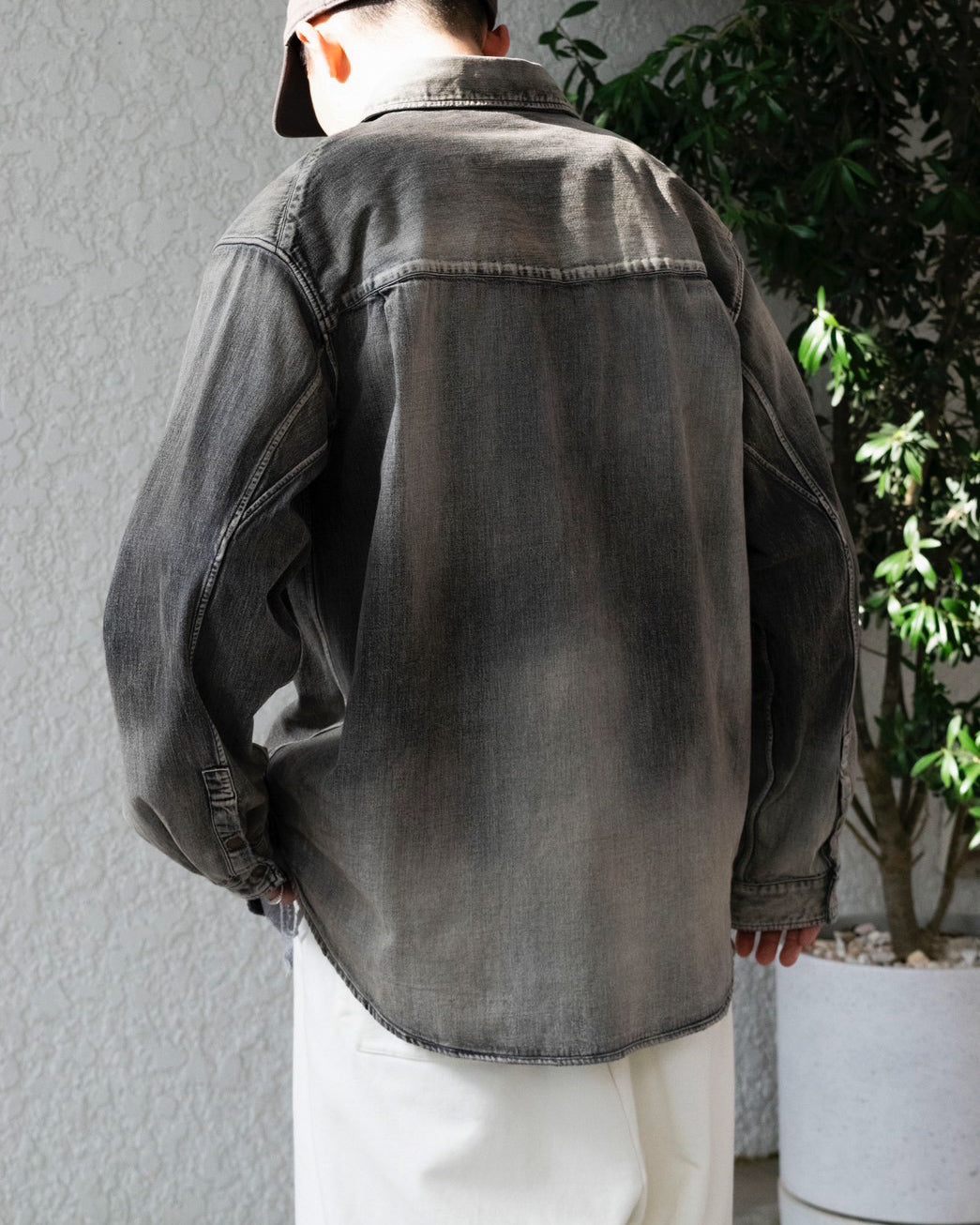 ANCELLM】DENIM WESTERN SHIRT - BLACK