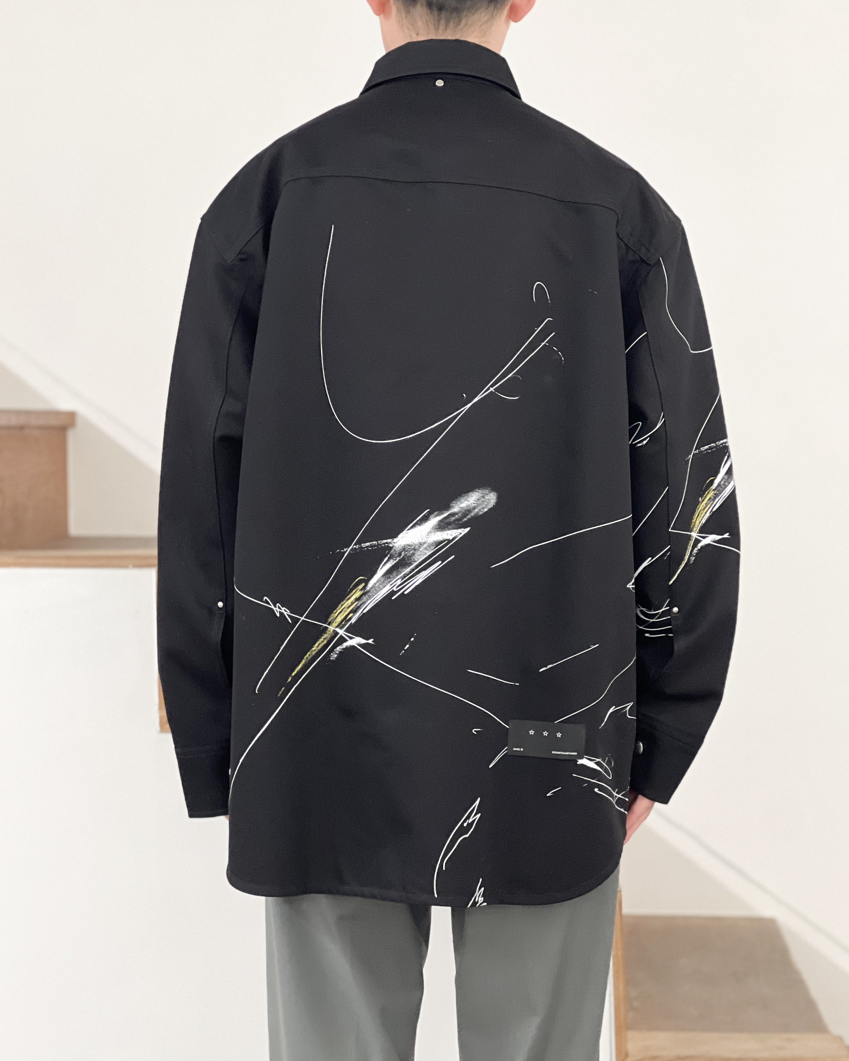 OAMC】TOWER SHIRT/SCRIBBLE - BLACK