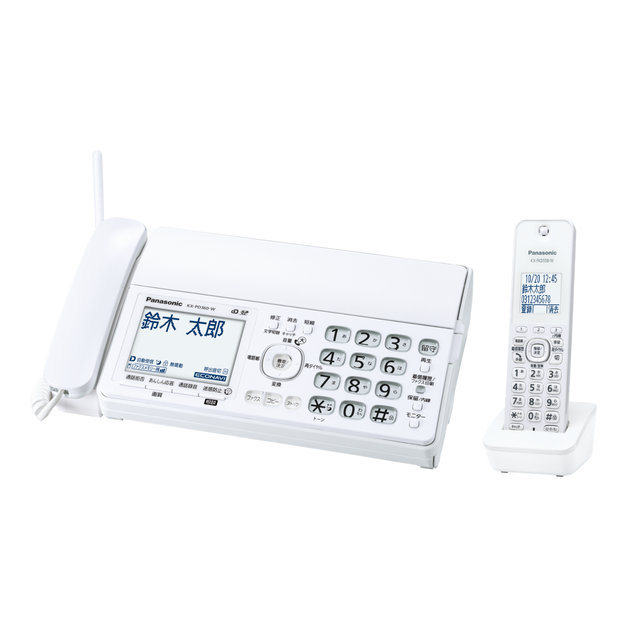 概要 デジタルコードレス普通紙ファクス（子機1台付き） KX-360DL