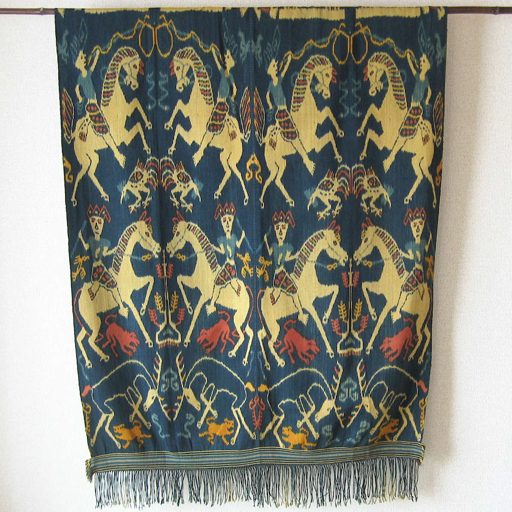 スンバ島イカット（ヒンギー）No.T-ISI-059|ラジャストーリー・鹿狩り