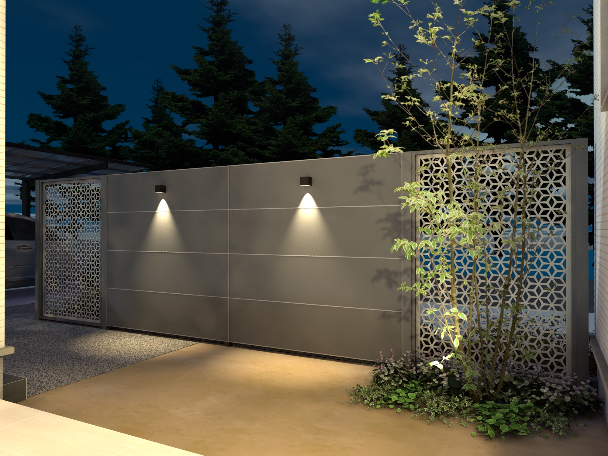 目かくし エバースクリーンプラン34-グレー | パッケージプランサイト