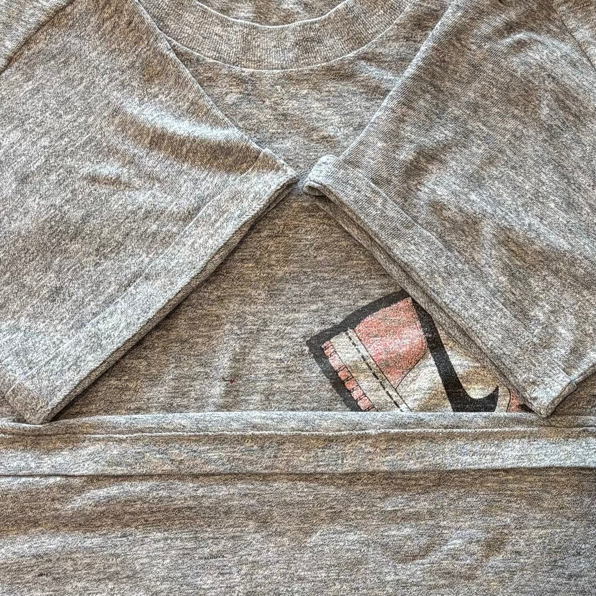 80's NIKE 肩掛けAIR JORDAN1 ジョーダン プリントTシャツ グレー (L