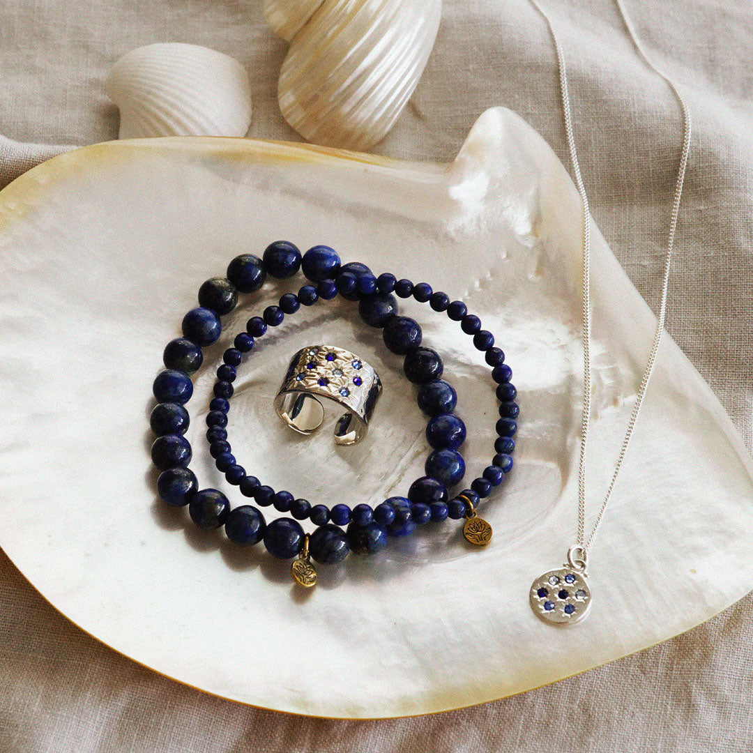 Lapis Lazuli 'creativity' energy gem bracelet