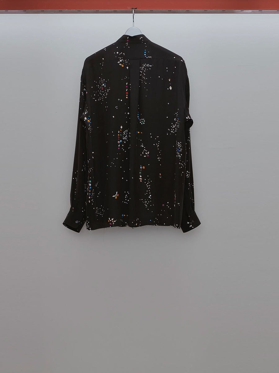 MASU(エムエーエスユー)のZIP-UP GALAXY SILK SHIRT BLACKの通販