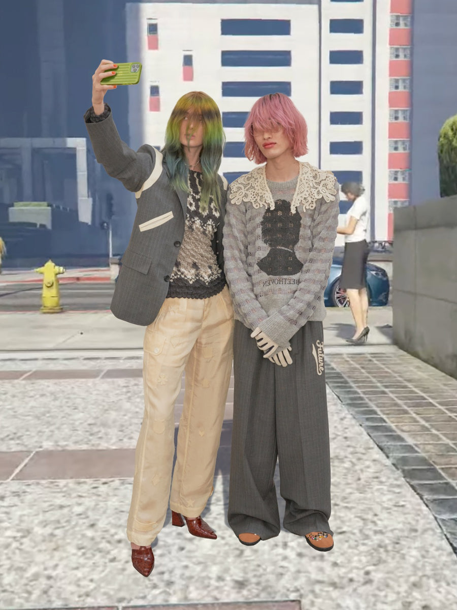 MASU(エムエーエスユー)のREVERSE BEETHOVEN SWEATER GRAYの通販