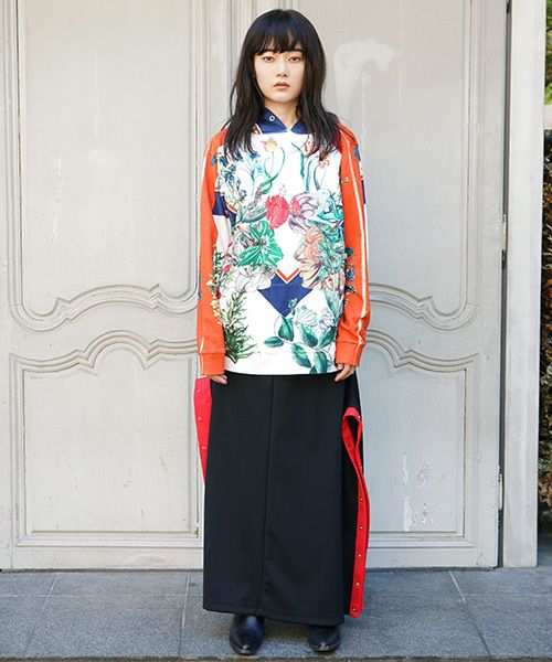 AHCAHCUM あちゃちゅむ フラワーラインパーカー