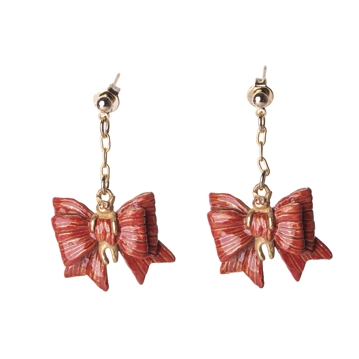 リボンキャットピアス / Ribbon Cat｜4F-フィーアエフ-（ねこ