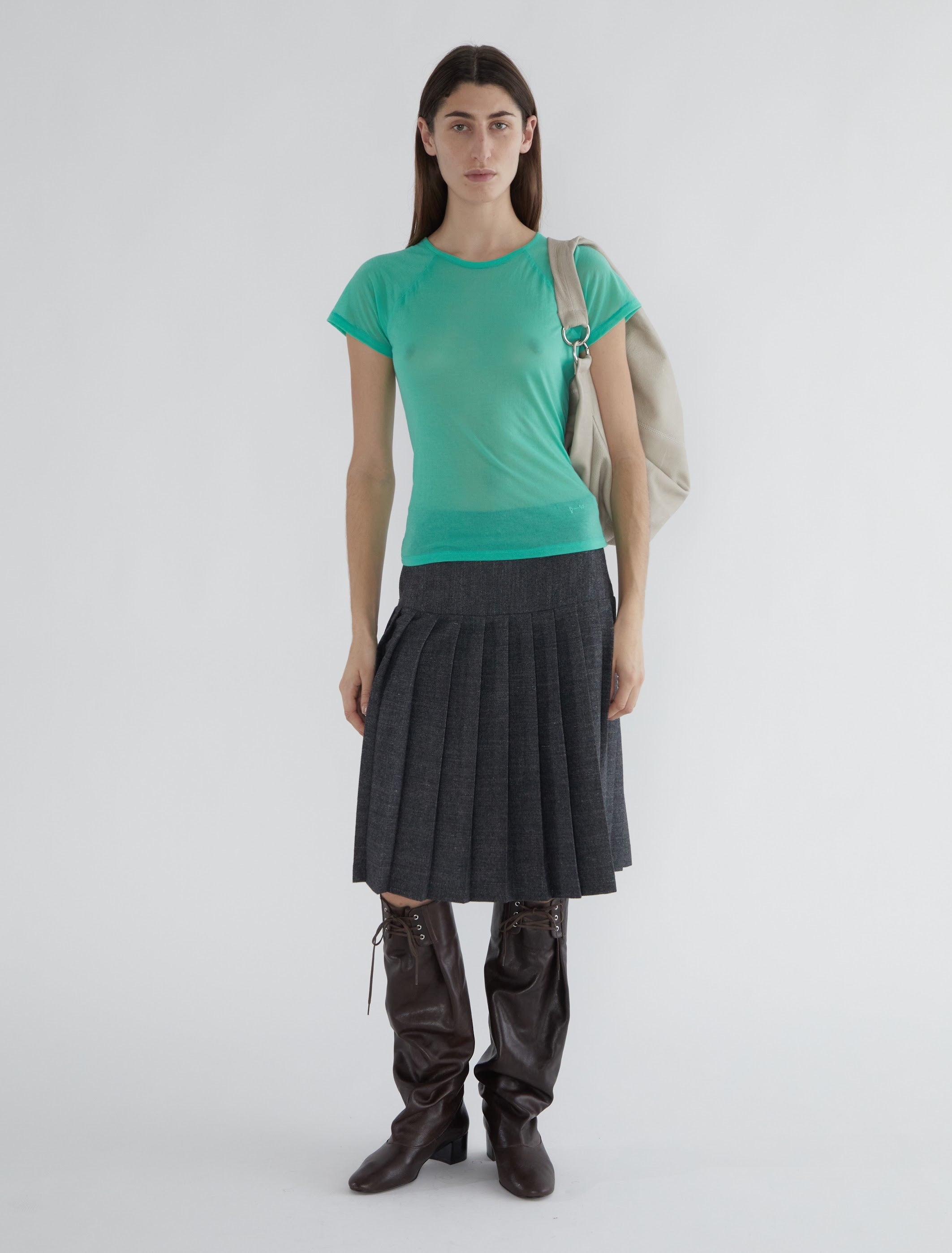 VICTORIA-Brown loose-shaft boot without lining or zipper – paloma wool