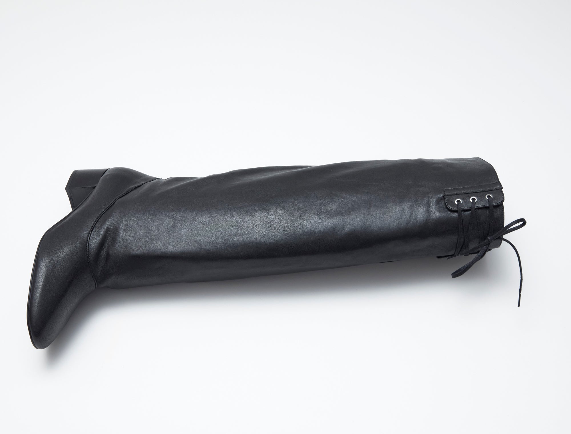 VICTORIA-Black loose-shaft boot without lining or zipper – paloma wool