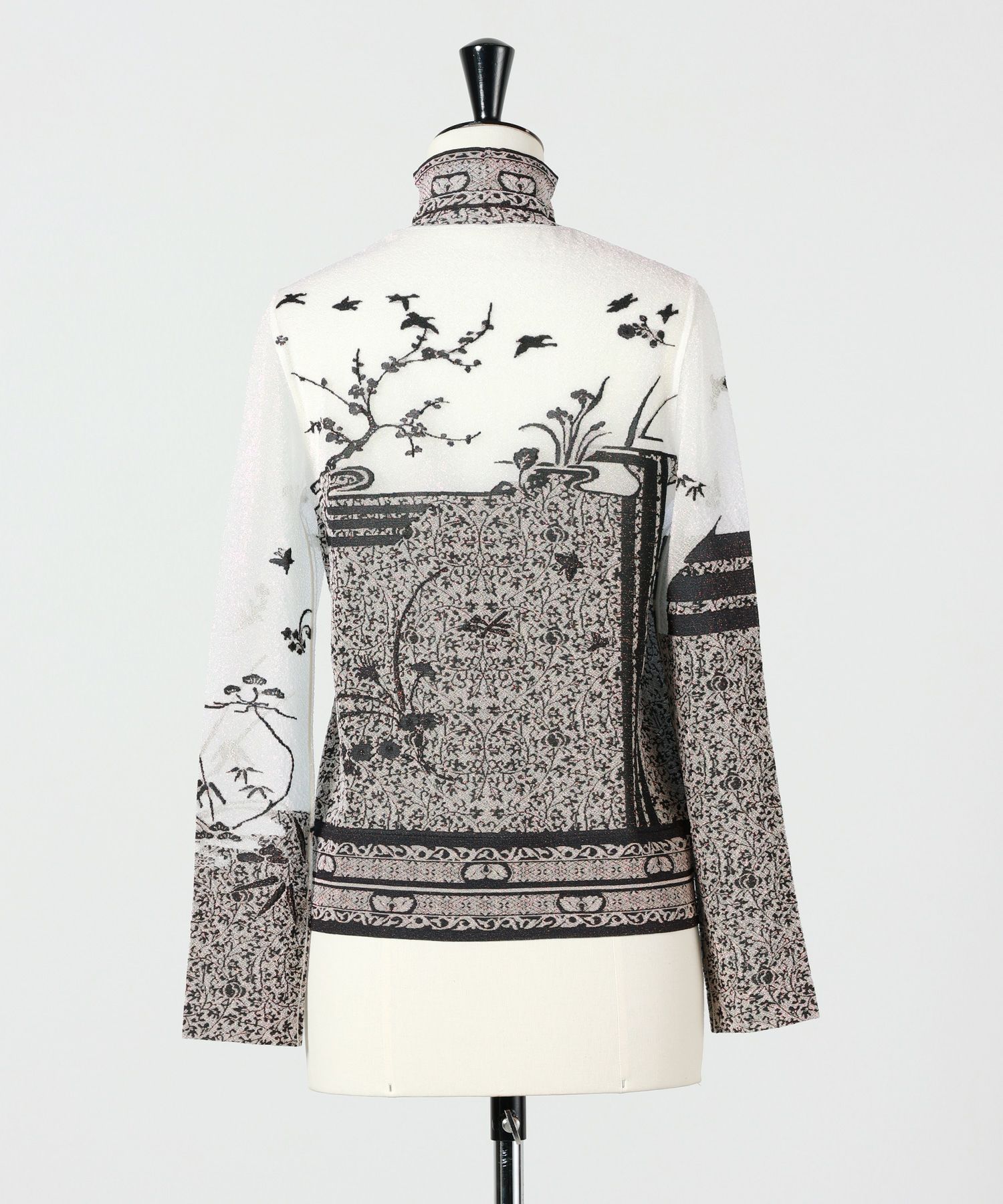 Mame Kurogouchi(マメ クロゴウチ)】 Nature Pattern Sheer Knitted