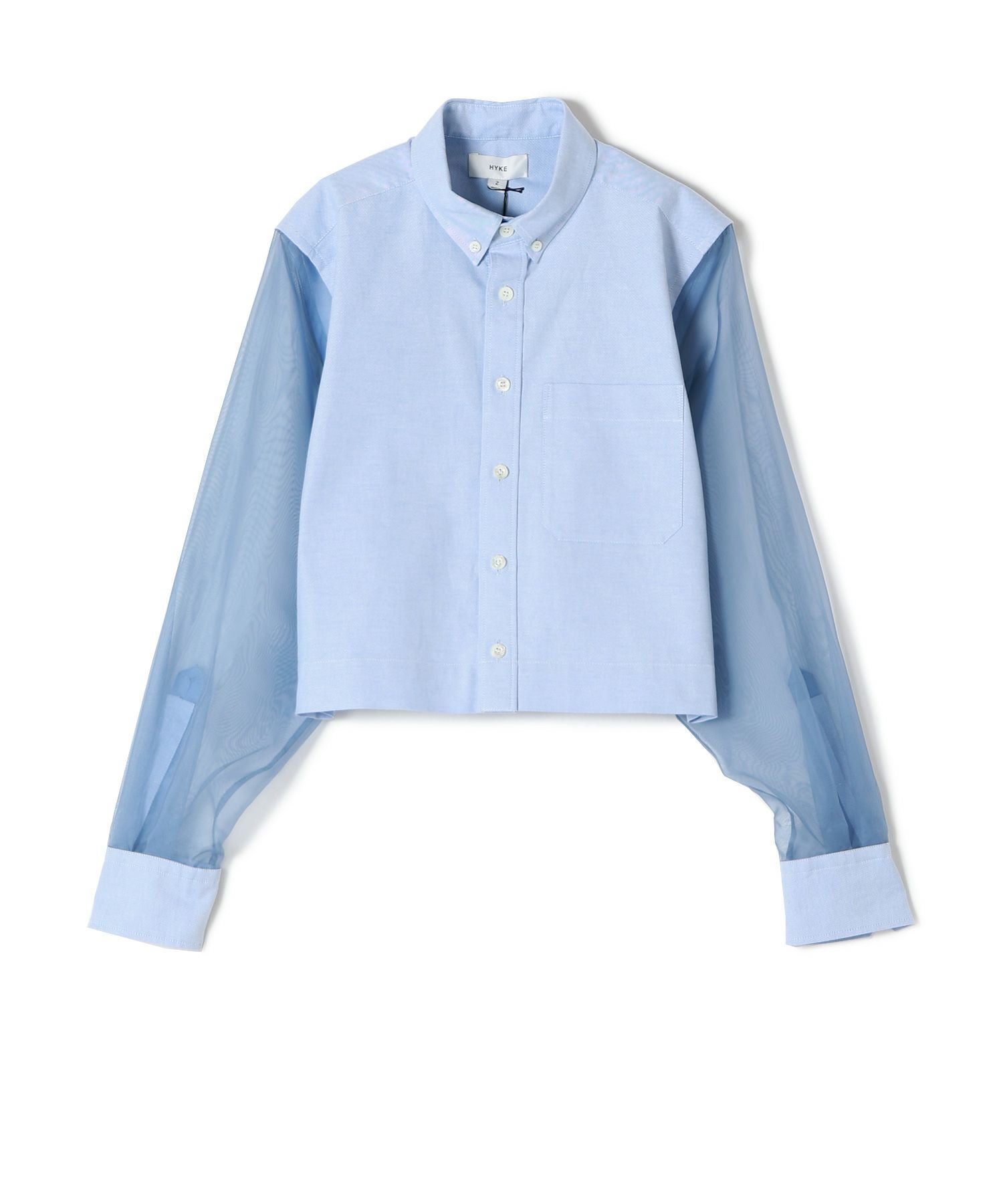 HYKE(ハイク)】 OXFORD B.D. SHIRT WITH SHEER SLEEVE｜PARIGOT ONLINE