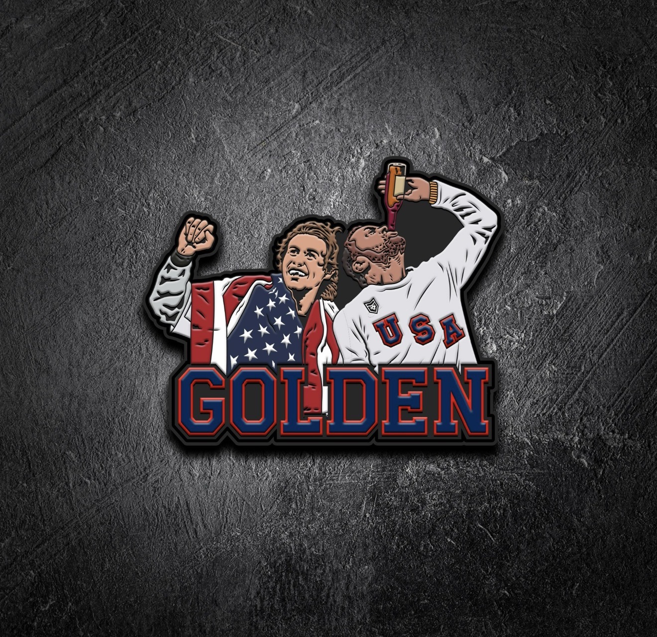 PREORDER: USA HOCKEY GOLDEN PVC Morale Patch - PatchOps