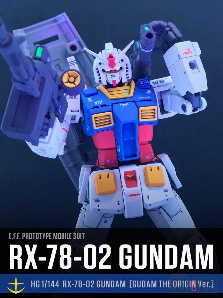 HG THE ORIGIN RX-78-02 ガンダム 完成 - ぱとぷら