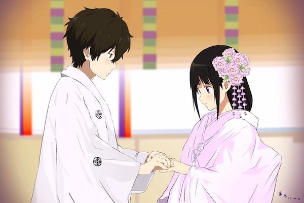 千反田の結婚式は和装であって欲しいという絵。その2 #氷菓 奉太郎