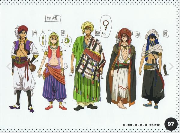 七瀬遙/松岡凛/橘真琴/葉月渚/竜ヶ崎怜 EDアラビアン衣装 公式設定資料集