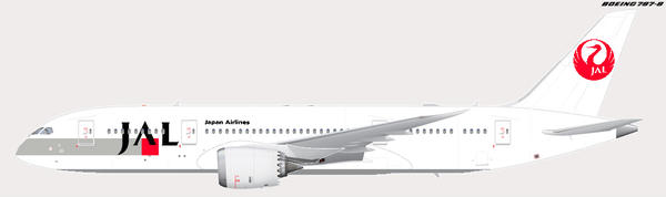 JALの旧鶴丸版B787を作ってみた。JJ統合がなかったら、このイメージ