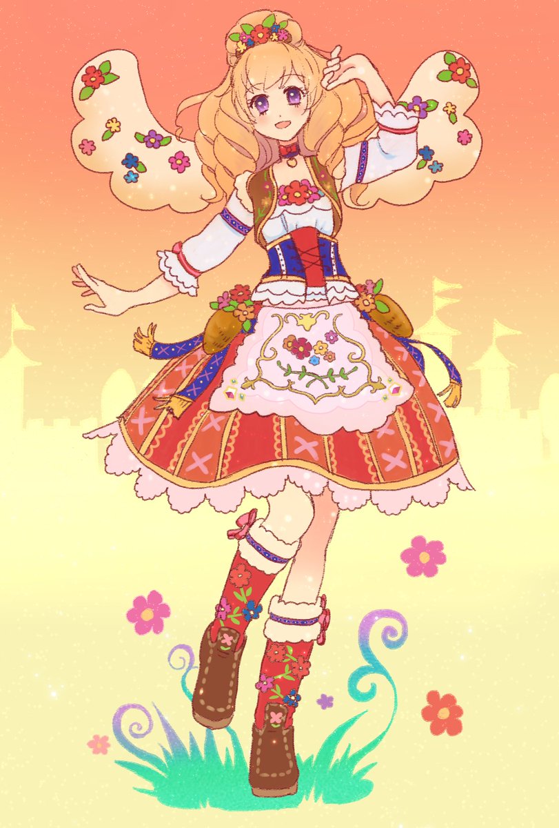 姫里マリアちゃん 星座ドレスの中でチロリアンアリエスコーデが1番