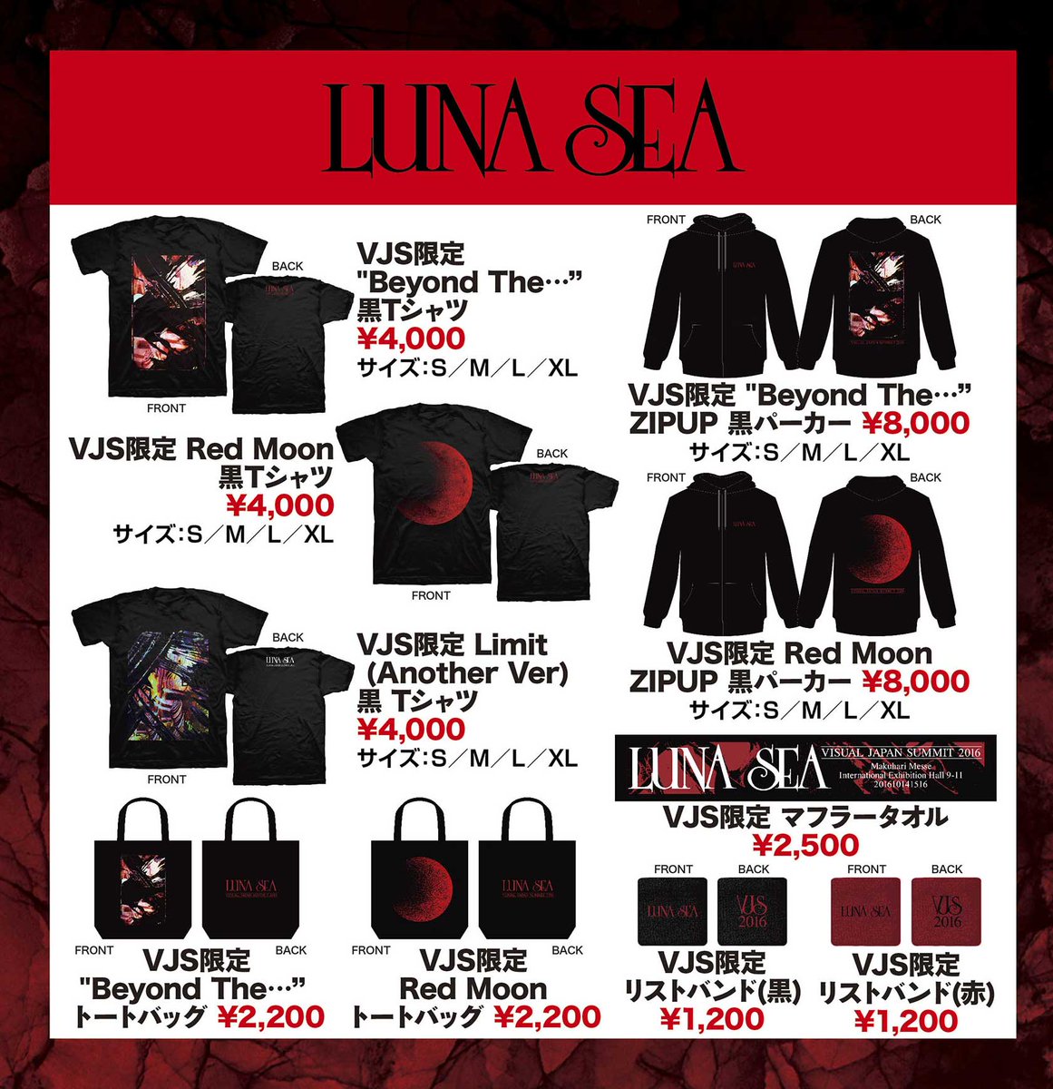 VISUAL JAPAN SUMMIT 2016】 本日最終日！！LUNA SEAは17:40〜出演予定