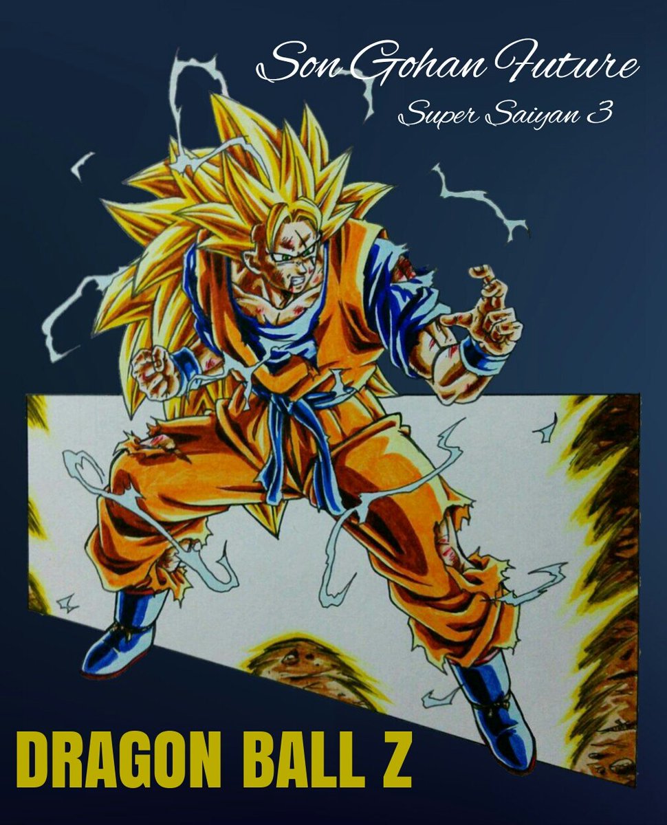 孫悟飯：未来SS3＆アルティメット未来悟飯のイラスト
