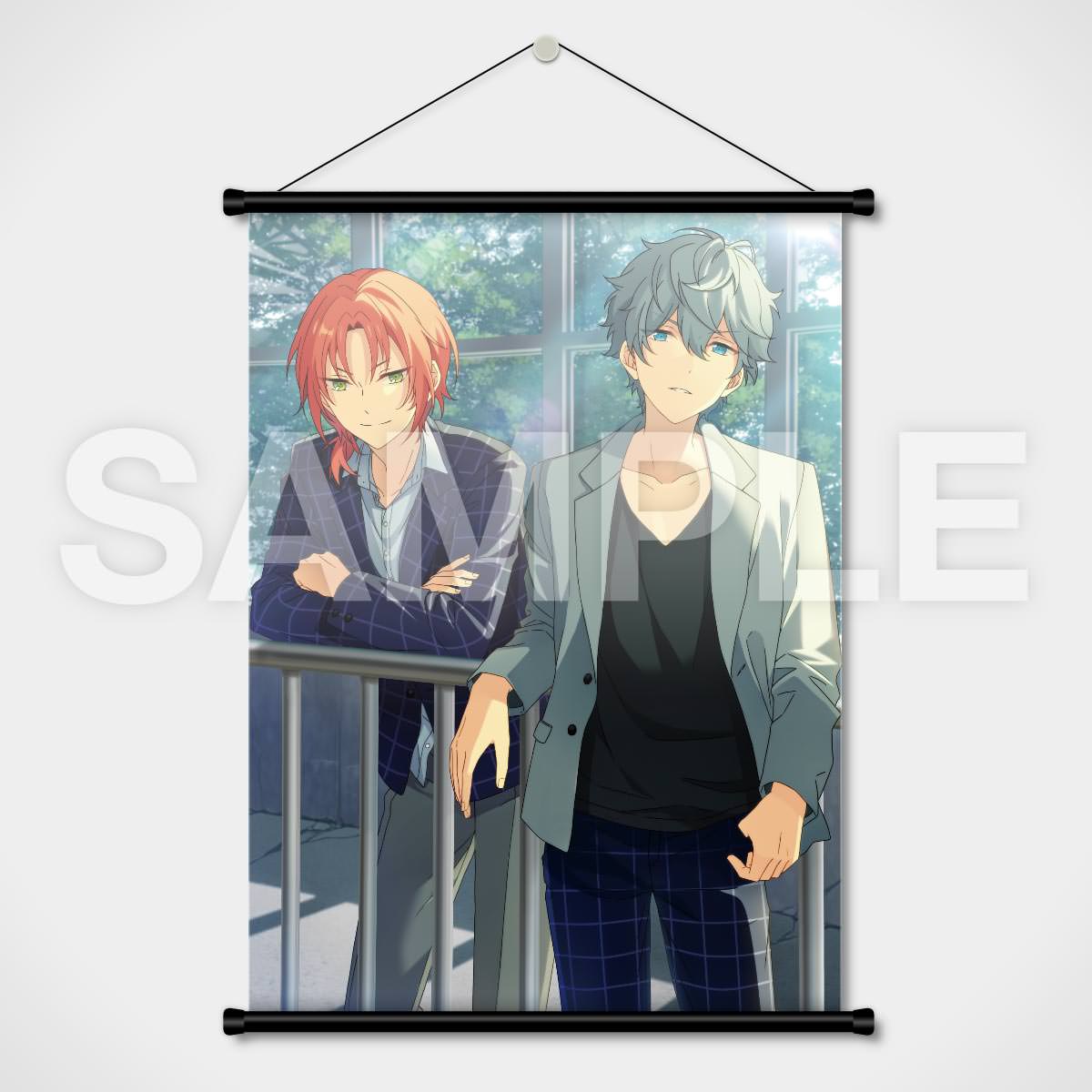 高峯翠と朔間零の抱き枕カバーの他、レオと泉は描き下ろしタペストリー