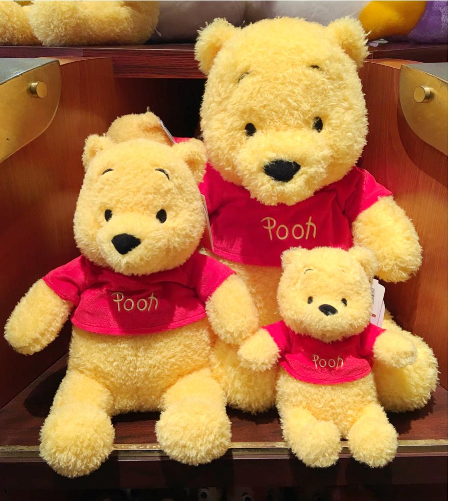 チップ、デールのちいさめもこもこぬいぐるみやプーさんのもこもこ