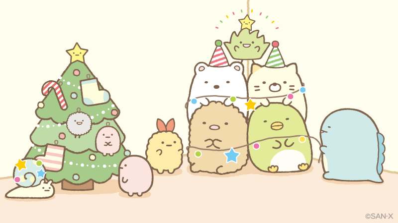 クリスマスツリーのかざりつけ完成！🎄🎶 でも…すみっこはやっぱりすみ