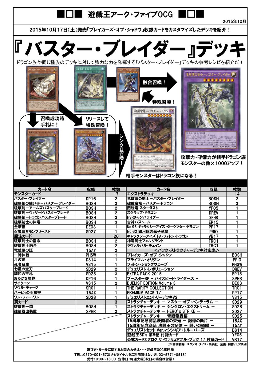 バスター・ブレイダー デッキレシピ紹介！】昨年全国で開催された体験