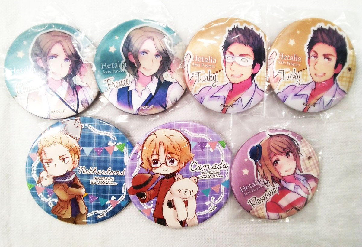 入荷情報】 『ヘタリア』のチェンジング缶バッジ、グラフアート缶