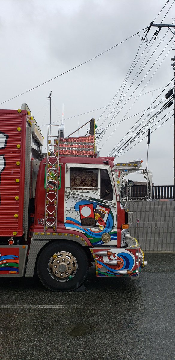 レトロなテンテン棒あげてみたよ～ 黒注射器CBアンテナ✨ #デコトラ