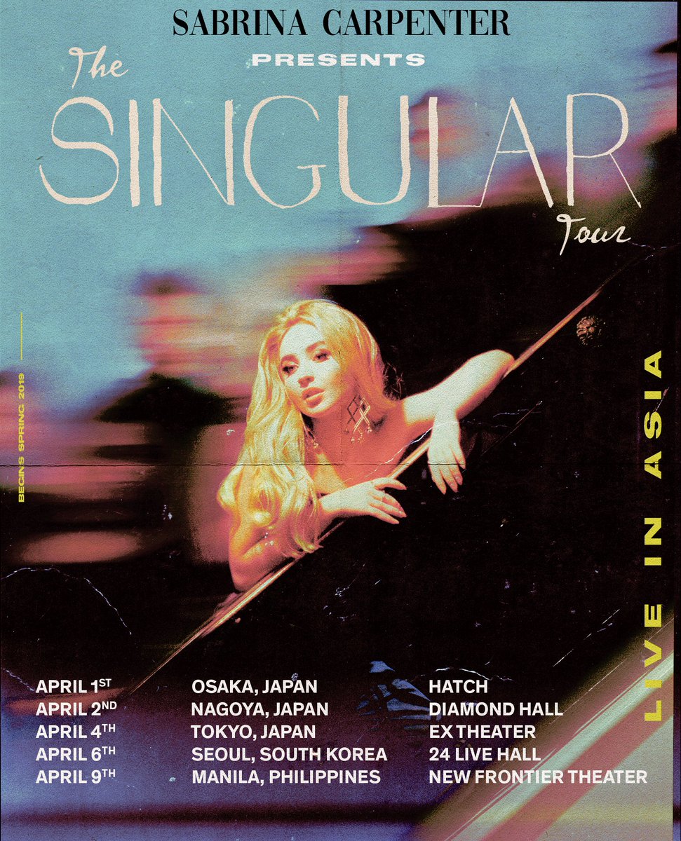 アジアツアーが発表されました😭😭 日本は3公演あり、Singular Tourの