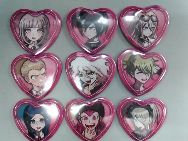 入荷情報】 #ダンガンロンパ #テレ顔ハート缶バッジ 各種入荷しました