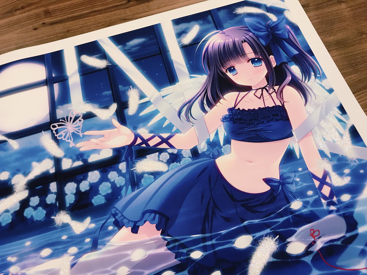 朝から新作『BLUE ANGEL』の版画への手彩入れ作業に行ってきました