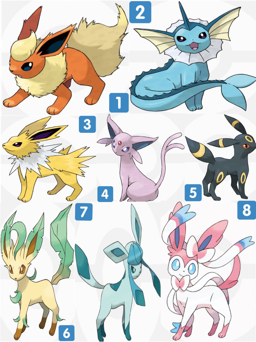 ポケモン #ブースター (①) #シャワーズ (②) #サンダース (③