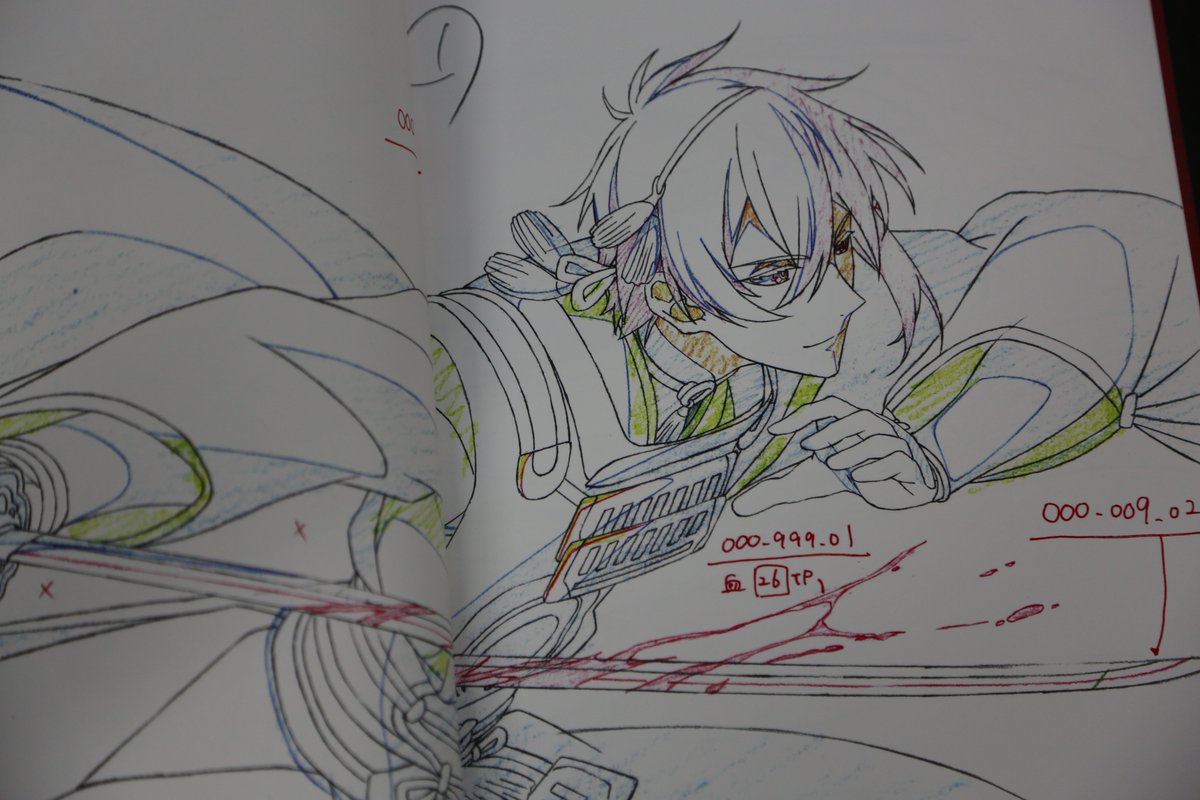 活撃 刀剣乱舞」 全編網羅 原画集より 三日月宗近、鶴丸国永。 華麗な