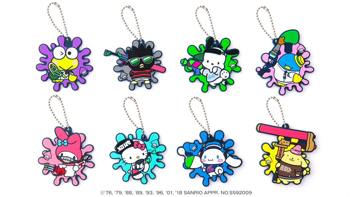 スプラトゥーン2×サンリオキャラクターズ」のラバーマスコットが