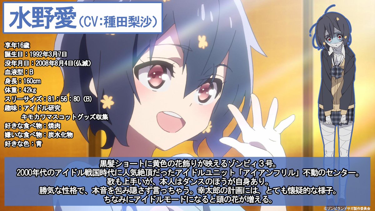 ゾンビィ3号：水野愛プロフィール公開】 伝説の平成のアイドル水野愛