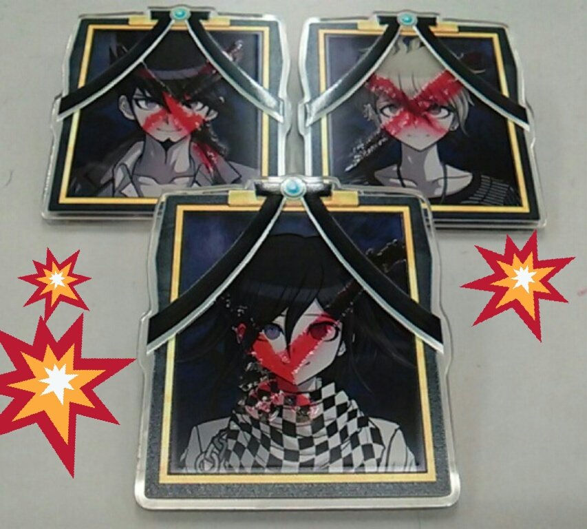 ダンガンロンパV3 】より！ #遺影アクリルバッジ #王馬小吉 #天海蘭