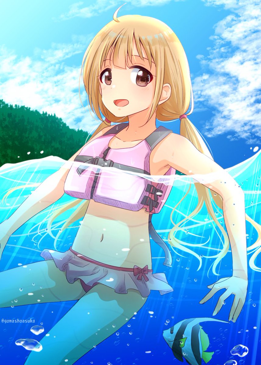 ライフジャケット着用で海で遊ぶ双葉杏ちゃん[お題箱]