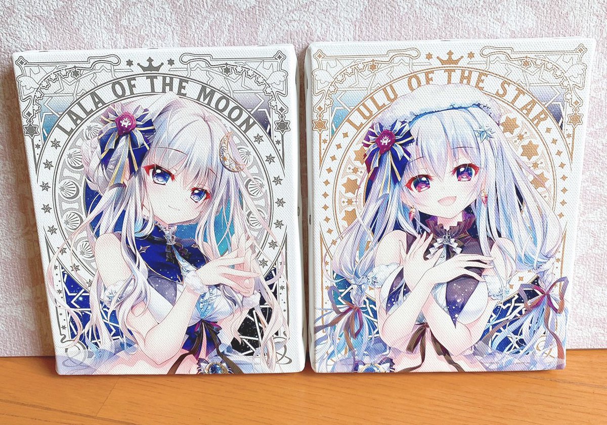 つばす展2グッズ紹介 ✨キャンパスアート✨ 🌟ルル🌙ララと 🌸9-nine