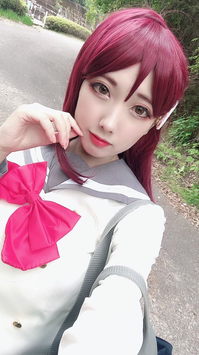 ﾘｺﾁｬﾝ🌸🌸🌸🌸 #桜内梨子 #コスプレ #kurousa_cos